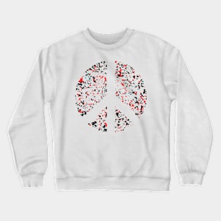 Peace Symbol paint drips abstract art Crewneck Sweatshirt